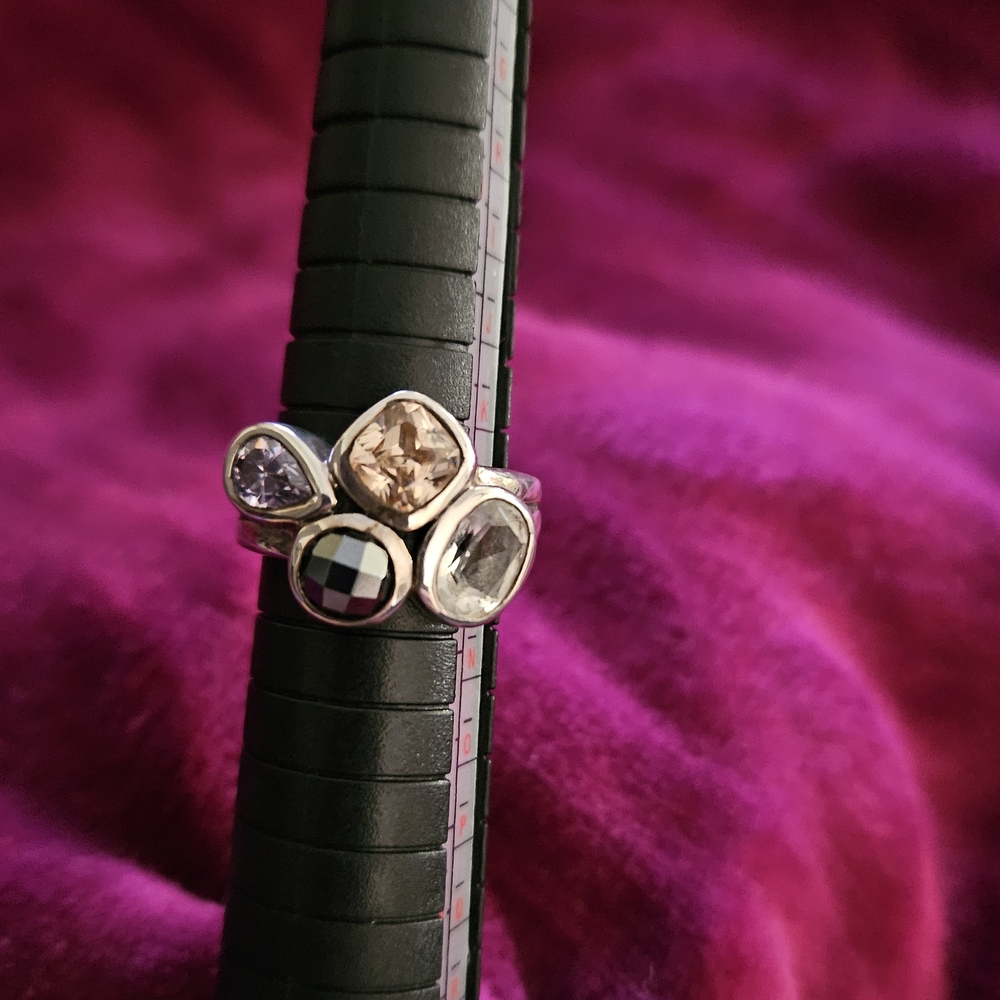 Silpada Silver Ring with Gemstone Accents